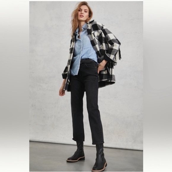 Agolde Jeans Wilder Ultra High Rise Straight Leg in Black - Picture 1 of 8